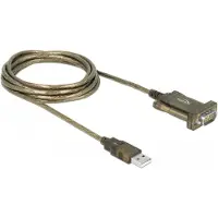 DeLOCK USB-A (m) naar 9-pins SUB-D met schroeven (m) seriële RS232 adapter / Prolific chip / LED indicatoren - 2 meter