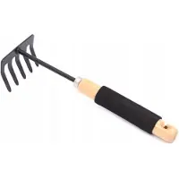 Synx Tools Handhark 5 tanden - metaal - harkje - tuinhark - Lengte steel 29 cm