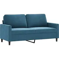 vidaXL Tweezitsbank 140 cm fluweel blauw