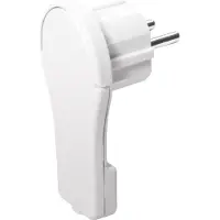 Logilink netstekker voor zelfmontage, CEE7/7, 90 graden, plat, wit (verpakking met 1 stuk)