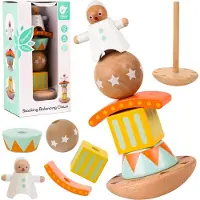 Classic World World World Houten Stapel en Balansspel Clown, 6dlg.