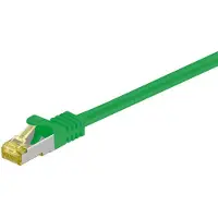 Goobay 1,5m RJ45 patchkabel CAT 6A S/FTP (PiMF), 500 MHz, met CAT 7 ruwe kabel, groen LSZH halogeenvrij, koper