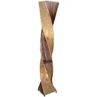 WORU Standaarlamp Marco, 150 cm, riet, bananenblad, boho, natuurlijke stijl
