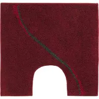 Casilin WC-mat Antislip Carve - 60x55cm - Met Uitsparing - Waterabsorberende Badmat - Wasbaar en Sneldrogend - Acryl - Red