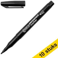 123inkt Aanbieding: 10x permanent marker zwart (1 mm rond)
