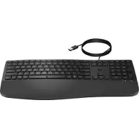 HP Kabeltoetsenbord 480 Comfort, Volledige grootte (100%), Kabel, USB, Plunger-mechanisme, Zwart