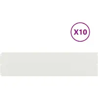 vidaXL Gazonranden 10 st 25x103 cm koudgewalst staal wit