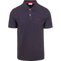 Gant Contrast Piqué Polo Heren Donkerblauw - Rood XL