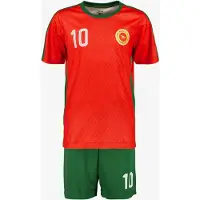 Dutchy Pro tweedelig kinder sport set rood groen maat 134/140