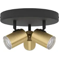 Eglo Opbouwspot badkamer Consuma 1 3x GU10 - zwart met goud
