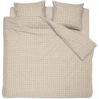 Cinderella Dekbedovertrek Carre Flanel - Naturel - 200x220