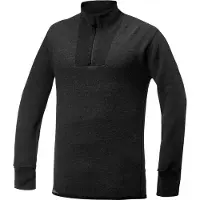 Woolpower Skipully Unisex Zip Turtleneck 400 Black-S
