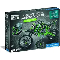 Clementoni Jeu de construction Mon Atelier de Mécanique Motocross