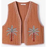 Sissy-Boy Bruin gilet met embroidery | Maat: XS-S