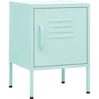 vidaXL Nachtkastje 35x35x51 cm staal mintkleurig