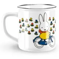 Nijntje Fietst retro mok tulpen wit wit Aardewerk Beker