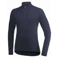 Woolpower Skipully Unisex Zip Turtleneck 200 Dark Navy-XS