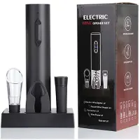 INF Elektrische Wijnopener Zesdelige Set - Oplaadbare Automatische Kurkentrekker met Accessoires