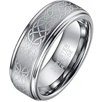 Mendes Heren ring Wolfraam Celtic Knot Brushed-21mm