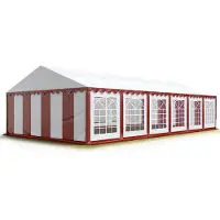 Profizelt24 Partytent 6x12 m, PVC 700, rood wit