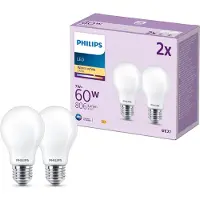 Philips Lamp Mat - 60 W - E27 - Warmwit licht - 2 stuks