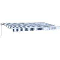 vidaXL Zonnescherm Frame Blauw en Wit 400 x 200 cm