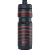 Bbb Cycling AutoTank XL Bidon Racefiets - Inhoud 750 ml - Drinkbus Fiets met AutoClose ventiel - Zwart/Rood gestreept - BWB-15
