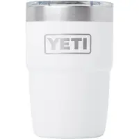 Yeti Rambler Stackable Cup 8oz Mag Slider Lid, White, stapelbare thermosbeker met deksel, 237 ml