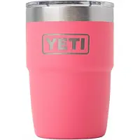 Yeti Rambler Stackable Cup 8oz Mag Slider Lid, Tropical Pink, stapelbare thermosbeker met deksel, 237 ml