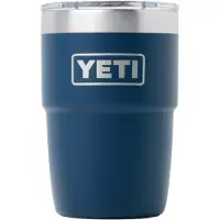Yeti Rambler Stackable Cup 8oz Mag Slider Lid, Navy Blue, stapelbare thermosbeker met deksel, 237 ml