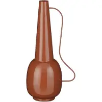 Mica Decorations Tosno Decoratieve Vaas - Bloemenvaas 24 x 20 x 43 cm - Woondecoratie Bloemvaas voor Binnen - IJzer, MDF, Fluweel - Bruin