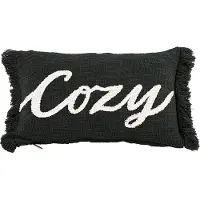 Tiseco Kussen (gevuld) COTTON SLUB COZY 30x50CM, black