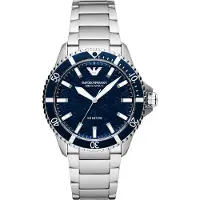 Emporio Armani Diver Heren Horloge Zilverkleurig AR60059