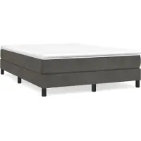 vidaXL Boxspring zonder matras fluweel donkergrijs 140x210 cm