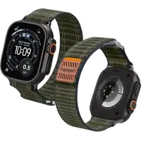 Spigen Stoffen Bandje (Klittenband), Groen - Apple Watch 49Mm/46Mm/45Mm/44Mm