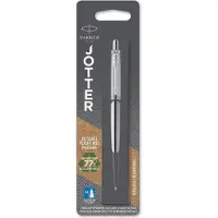 Parker Jotter Balpen | Roestvrij staal met chroom afwerking | Medium punt | Blauwe inkt