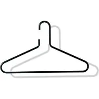 Kerkmann kledinghanger aluminium (5 stuks) Kleur: zwart
