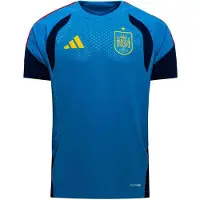 Adidas Spanje Trainingsshirt 2026-2028 Kids Lichtblauw Donkerblauw Geel