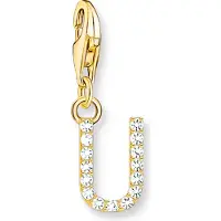 Thomas Sabo - 1984-414-14 - Charm - Dames - 925er Zilver geel verguld - Letter U