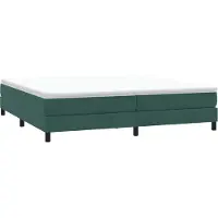 vidaXL Bed boxspring zonder matras 200x210 cm fluweel donkergroen