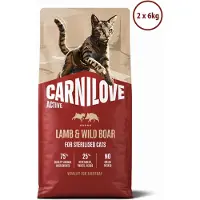 Carnilove lamb / wild boar sterilised kattenvoer 2x 6 kg