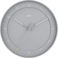 Braun BC17G - Wandklok - Analoog - Kunststof - Grijs