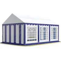 TOOLPORT Partytent 4x6 m, PVC 700, blauw wit