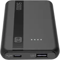 Cellularline Entry Powerbank 5000mAh - 12W USB-A - USB-C Input - Zwart