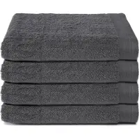 Lucca - Baddoek - 4-pack - 50x100 - Antraciet
