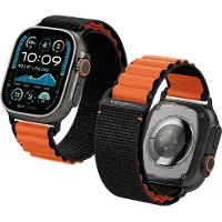 Spigen WBF1 Band Apple Watch 49 /  46 / 45 / 44  mm Bandje Zwart / Oranje