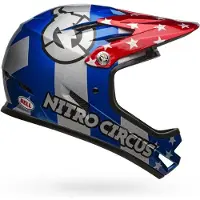 Bell Sanction Fietshelm, red/silver/blue nitro circus Hoofdomtrek XS | 48-51cm