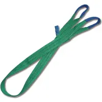 Beta Heftriemen met dubbele laag, 60 mm breed, 5 meter lang, 60 mm dik, groene kleur, draagvermogen 2000 kg