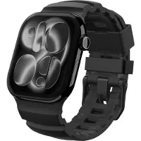Spigen Siliconen Bandje, Zwart - Apple Watch 49Mm/46Mm/45Mm/44Mm