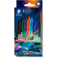 Staedtler druikbalpen ball 4230 M Edition 1, 8 stuks, donkere kleuren